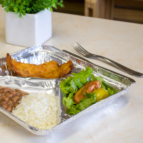 Bandeja com 3 Divisórias 900 ml